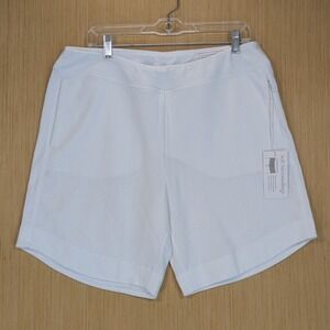 Soft Surroundings Shorts White Stretch Waistband Tummy Control Women's Large New
